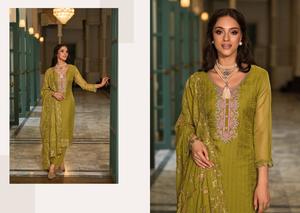 Pakistani Designer Heavy Silk Pent Stitch Organza Embroidery Dupptta Party Wear Collection <b>for</b> Online Sale - Product Image 3