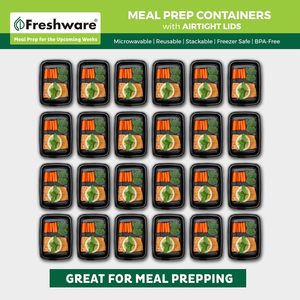 Freshware Meal Prep <b>Containers</b> [50 Pack] 1 Compartment <b>Food</b> Storage <b>Containers</b> <b>with</b> <b>Lids</b> 16 oz - Product Image 2