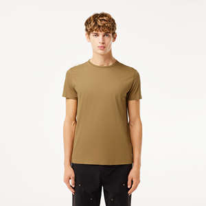 Camiseta de Manga Corta con Cuello en V para Hombre, Color Sólido, Corte Ajustado, Informal, 100% Algodón Jersey, Tejido Liso Teñido, Secado Rápido, Transpirable - Product Image 1