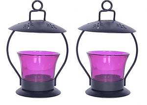 Métal fer-votives-photophore-chandelier en verre En Métal Fer votive Porte-Bougie Verre Rose - Product Image 2