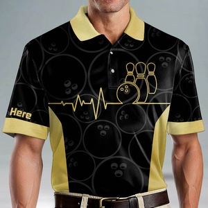 Camiseta de Bolos Clásica de Punto Elegante y Cómoda, Camiseta de Bolos Personalizada de Alta Calidad para Hombre, Camiseta de Polo Cómoda - Product Image 4