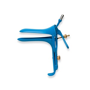 Espéculo Vaginal Manual de Acero Inoxidable No Conductivo Graves, Juego de Instrumentos de Color Azul con Tubo de Humo Insertado - Product Image 2