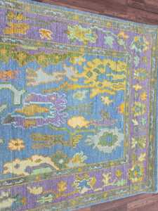 Fait à la main 9x12 moderne abstrait oriental noué à la main coton tapis PET amical antidérapant décor à la maison pour le salon - Product Image 6