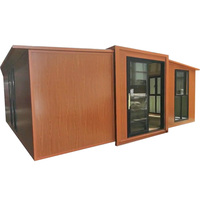 Maison mobile modulable extensible, structure en acier, panneau sandwich détachable, conteneur pour mur