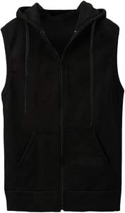 OEM Custom Logo High Quality Cotton Polyester Stylish Streetwear Men's Winter <b>Sleeveless</b> <b>Hoodies</b> Plus Size Essential Hot Sale - Product Image 5