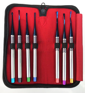 7 pièces Luxating Root Elevator PDL Titanium Coated Set Outils d'implant dentaire avec étui Paoch - Product Image 2