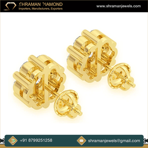 Boucles d'oreilles clous fleur en moissanite halo multi-tailles en gros, or massif 14 carats, bijoux fins de luxe pour hommes et femmes - Product Image 5