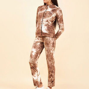 Survêtements en velours imprimés à capuche pour femmes, nouvelle marque, vente chaude, 100% coton, respectueux de l'environnement, survêtements en velours pour femmes - Product Image 2