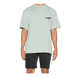 Venta al por mayor en línea Camiseta de alta calidad Camiseta suelta de microfibra de alta calidad 100% Algodón pesado Camiseta de lavado ácido de gran tamaño Hombres - Product Image 2