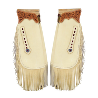Maßgefertigte Cowgirl-Chaps, handgefertigt, mit Werkzeugverziertem Design, Western-Stil, aus echtem Leder, mit Schnallenverschluss