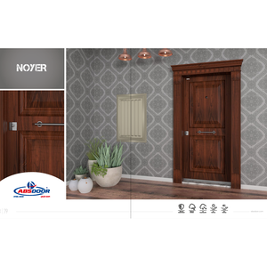 Puerta de Acero ABSDOOR NOYER Personalizable, Ultra Segura, Diseño Moderno, Aislamiento Térmico y Acústico, para Interiores de Villas y Hoteles en Turquía - Product Image 2