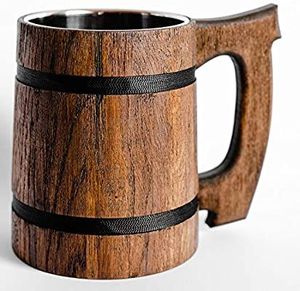 Taza de madera natural hecha a mano Taza de café ecológica rústica - Product Image 5