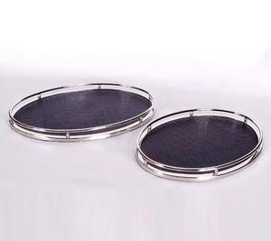 2025 Latest Design Genuine Leather Serving Tray Best for Serving at Home and <b>Bar</b> at Low Price by Zam Zam Impex - Product Image 2