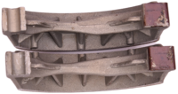 Nouvelles plaquettes de frein arrière en aluminium de 110 mm Vasus EV-01 pour composants de frein à tambour de moto Dual Sport en gros