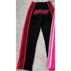 Tendance, vente en gros OEM, pantalons de jogging 100% coton, logo personnalisé, impression sérigraphique, pantalons empilés, streetwear, pantalons de survêtement rayés évasés pour hommes - Product Image 3