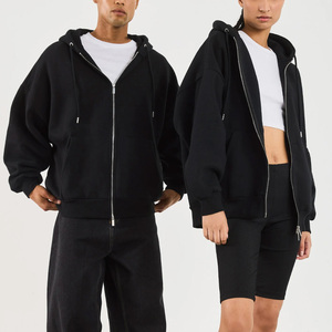 Sweat à capuche personnalisé délavé à l'acide pour impression bouffante 400 GSM 100% coton éponge poids lourd Streetwear noir sweat à capuche unisexe surdimensionné pour - Product Image 4