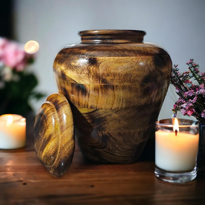 Handcrafted Mango Wood Urn Pot Design for Human And pet Pet Ashes <b>Memorial</b> <b>Keepsake</b> For Pet And Humans - Product Image 5