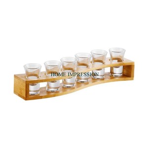 Wooden Made Decorative Glass Holder And <b>Rack</b> Unique Design With Acrylic Top Handmade Champagne Glass Display Holder Supplies - Product Image 5