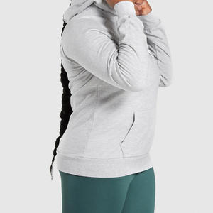 Sudadera con capucha de tela suave transpirable de alta calidad informal lisa al por mayor 2026 Sudadera con capucha con estampado de logotipo personalizado para mujer - Product Image 3