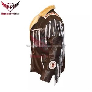 Chaqueta de motociclista de cuero de piel marrón para hombre, cortavientos totalmente personalizable, chaqueta de cuero de estilo occidental, ropa de abrigo de invierno elegante - Product Image 3