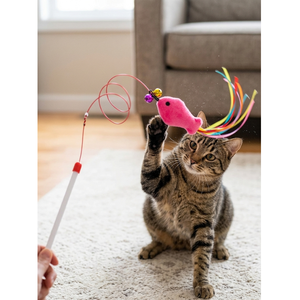 Interactive <b>Cat</b> Wand Toy with Fish and Tail 90Cm Fun Fishing Rod - Product Image 2