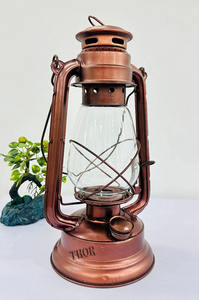 Linterna de vela de metal alto Linterna colgante de Estilo Vintage para bodas en interiores y exteriores (cobre) - Product Image 4