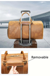 Personalized Leather Garment Duffle <b>Bag</b> Set Luxury Weekend <b>Bag</b> Shoes Compartment Hanging Clothes Carry-On <b>Flight</b> <b>Bag</b> Christmas - Product Image 6