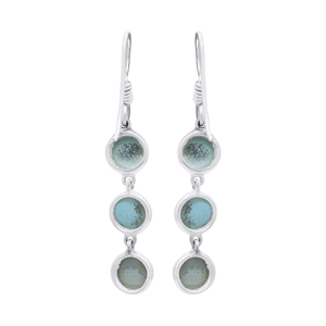 Pendientes Largos de Plata de Ley 925 con Circonita Cúbica Blanca Natural Redonda Vintage para Mujer, Marca Memoria Jewels - Product Image 5