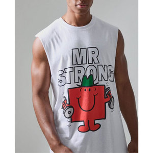 Débardeurs vierges pour hommes Chemises sans manches à logo personnalisé de couleurs unies au prix de gros - Product Image 6