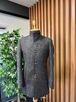 Manteau d'hiver élégant pour homme, coupe ajustée, en coton, de luxe - Vente en gros de mode