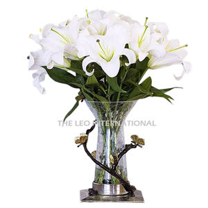 Con asas laterales, diseño de forma Irregular de Metal de aluminio, mesa de comedor de Hotel para el hogar, florero de hierro costero - Product Image 3