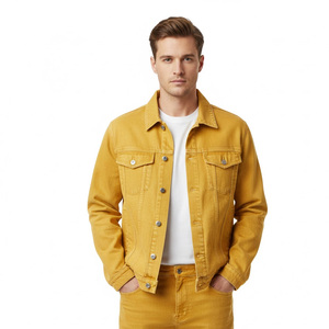 <b>Mens</b> Vintage <b>Denim</b> <b>Jacket</b> OEM Factory Supplier Wholesale Custom Made Blue Jeans Stand Front Waterproof Quick Dry Streetwear - Product Image 1