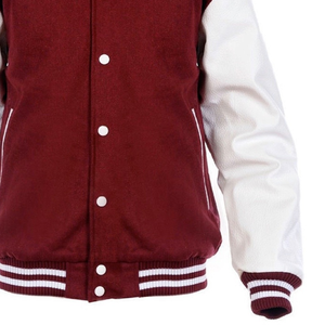 Veste de baseball en satin haut de gamme pour femmes, couleur marron blanc, imperméable, doublure en polaire chaude pour l'hiver - Product Image 6