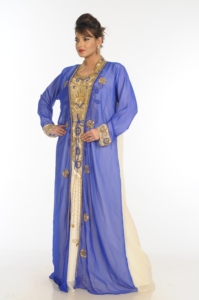 Multicolor Georgette Embroidered Zari Work Islamic <b>Kaftans</b> - Product Image 5