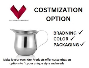 Vente à forte demande : Pot à crème en acier inoxydable à large ouverture, pour un versement fluide et sans dégâts, Pichet à crème en acier inoxydable, Pichet à lait en acier inoxydable - Product Image 3