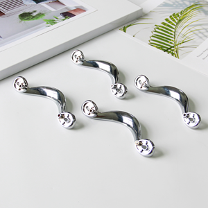 Luxury Silver Zinc Alloy Contemporary Cabinet Pull Handles Clear <b>Crystals</b> for Kitchen Bedroom Wardrobes Furniture Hardware - Product Image 2