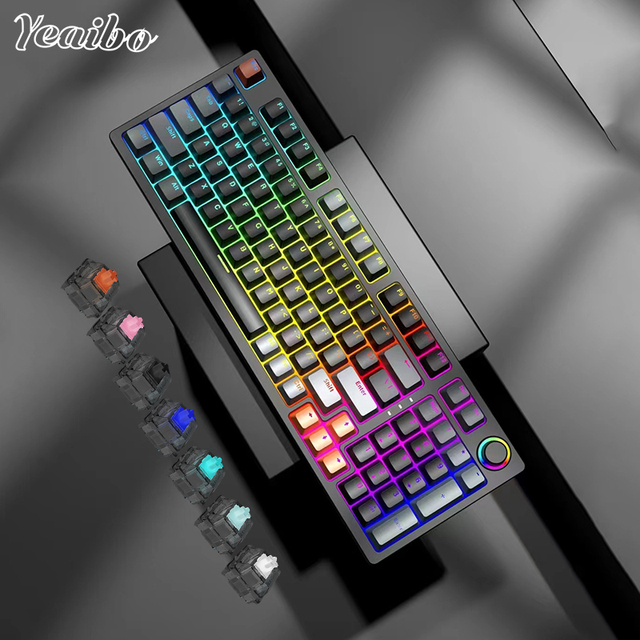 Macro Pc Switches  Rgb Switch Tablet  Backlit for Win Ios Gaming Transparent Gamers Rain Switches Bowretro Mechanical Keyboard