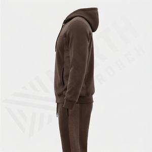 Ensemble de survêtement pour homme élégant, surdimensionné, respirant, jogging, vente en gros, ensemble deux pièces, sweat-shirt et pantalon, logo personnalisé, costume de sport décontracté - Product Image 3