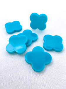 ขายส่งเทอร์ควอยซ์ 4 ใบรูปร่างอัญมณีหลวมหินสําหรับเครื่องประดับทํา 6x6 ถึง 20x20 - Product Image 4