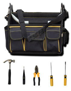 Bolsa de Herramientas Multiusos Syleisure Oxford, Impermeable, con Asa Giratoria y Múltiples Bolsillos, para Mecánicos, Fontaneros y Electricistas - Product Image 3