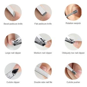 Kit DE ASEO profesional para manicura y pedicura, cortaúñas, juego de cuidado personal de acero inoxidable para mujeres con estuche de viaje - Product Image 5