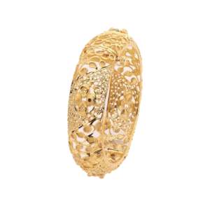 กำไลแบบเปิดได้ชุบทอง14K 18K 24K กำไล Kada แฟชั่น Kada กำไลข้อมือทองเหลืองบรรจุทองแบบดั้งเดิม - Product Image 1