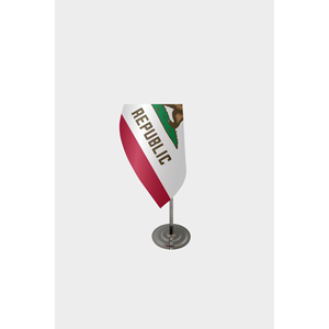 Drapeau d'intérieur personnalisable Californie 3x5 pieds, impression numérique, mât en aluminium ou fibre de verre, style fanion, matériau polyester - Product Image 4