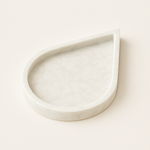 Plateau étoile en marbre blanc de luxe Accent décoratif pour l'affichage de cadeaux de table de vacances organisateur de bijoux plateau de noël fait à la main - Product Image 3