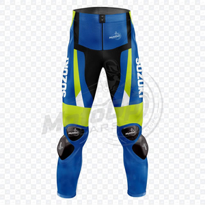 Aleix Espargaro Ruzuki MotoCp Motociclismo Pantalones personalizados Cuero de vaca/Canguro Pantalones de carreras/Pantalon CE Protectores - Product Image 1