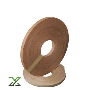 Bande de chant en placage de bois de chêne pour la décoration intérieure, préencollée, thermocollante avec adhésif thermofusible, bande de chant flexible en bois - Product Image 1