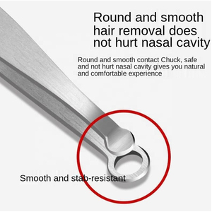 Ciseaux de coupe des sourcils tête ronde nez pince à cheveux hommes tondeuse à barbe en acier inoxydable ultra-dur pince à épiler outils de beauté - Product Image 6