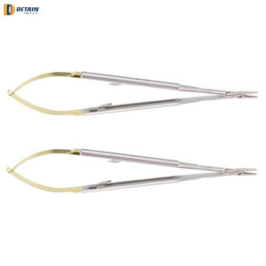 Soporte de aguja quirúrgico Castroviejo, instrumento quirúrgico Manual de 14cm con puntas de carburo de tungsteno, Kit Sutur, instrumento médico - Product Image 3