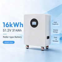 Batterie solaire hybride/hors réseau Tianon 10 kWh 200 Ah IP21 à montage en rack, conception empilable, BMS, sortie AC pour usage résidentiel