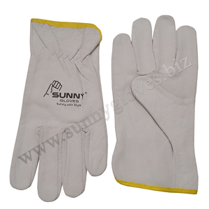 Guantes de trabajo de uso general, soldadura de seguridad, trabajo de conductor de construcción, guantes de mano de aparejo de cuero, guantes de seguridad para conductor - Product Image 4